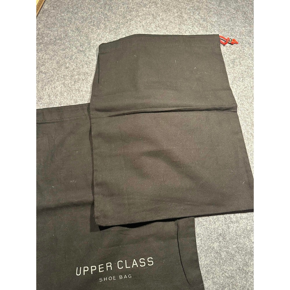 Virgin Atlantic Upper Class Shoe Bag Set Black Travel Drawstring Pouches 2 Pack - Picture 1 of 2